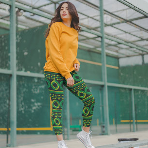 Leggings Cercles verts lumineux