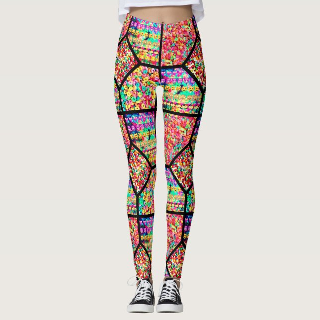Leggings Céréales&Emojis NourritureHéritage d'humeur (Devant)