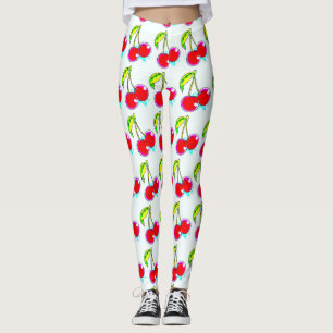 Leggings cerise rouge blanc