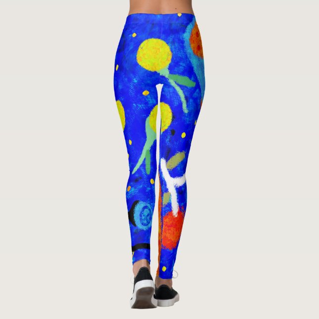 Leggings Cerises de baies bleues (Dos)