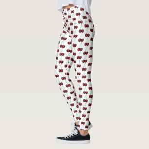 Leggings Cerises Rouge mûr Cerise Fruit d'été Imprimer