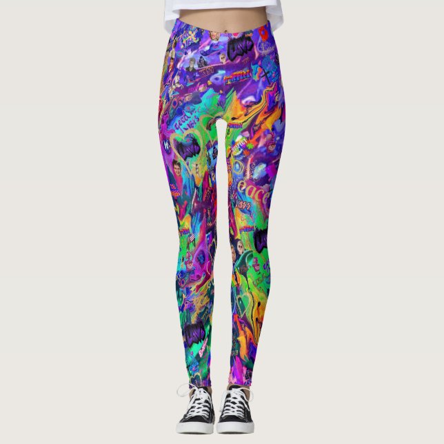Leggings C'est juste Graffiti 2 par CBDOilPrincess  (Devant)