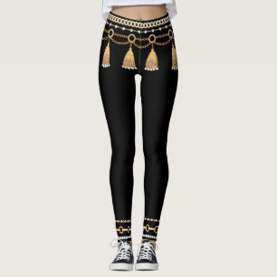 Leggings Chaînes de danseur du ventre à faux