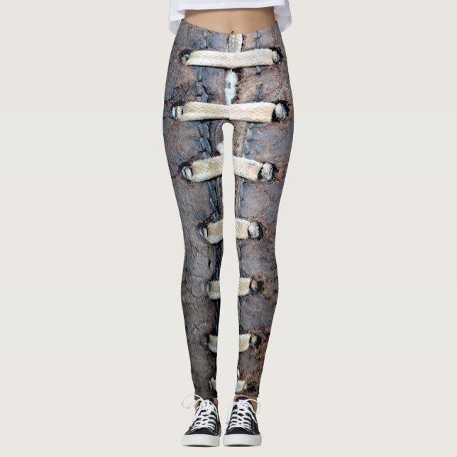 Leggings Chaînes de football verticales (Devant)
