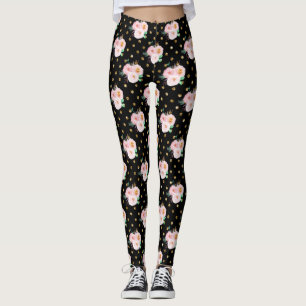 Leggings Chalkboard Floral