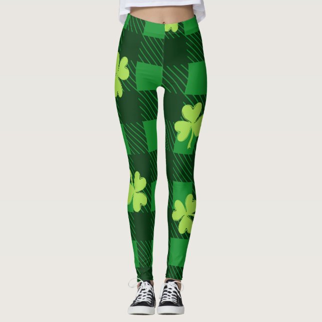 Leggings Chalkboard Shamrock St. Patrick's Day (Devant)