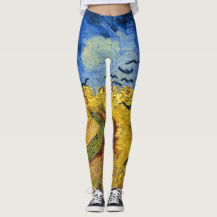 Leggings Champ de blé de Van Gogh peinture impressionniste