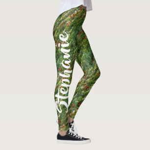 Leggings Champ des fleurs, nom personnalisé