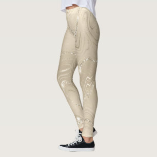 Leggings Champagne Arrière - plan Parties scintillant blanc