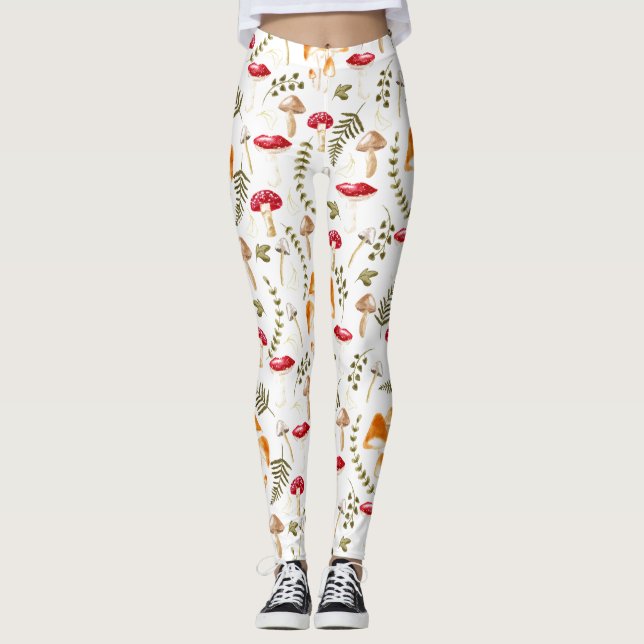 Leggings Champagne | Esthétique Cottagecore | Aquarelle (Devant)