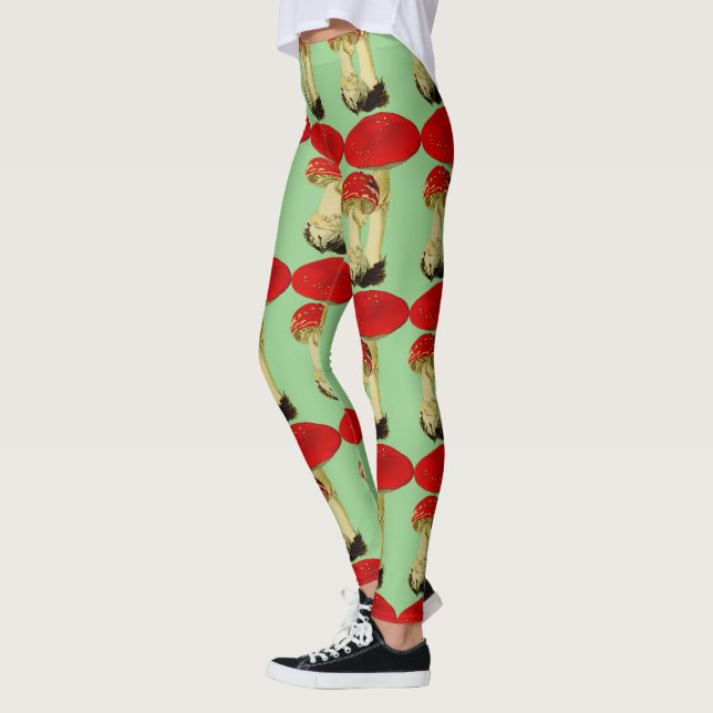 Leggings Champignons rouges vintages (Gauche)