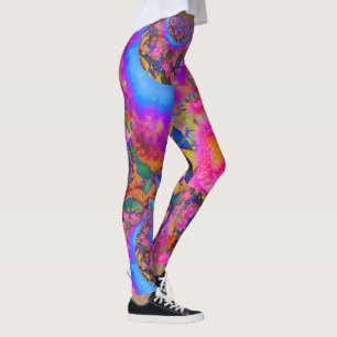 Leggings champs de tournesol pour toujours - rose