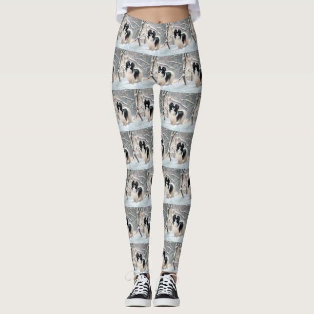 Leggings Chanson Japonaise Laisser Neige Noël (Devant)
