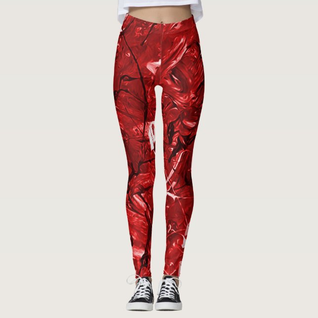 Leggings Chaos rouge (Devant)