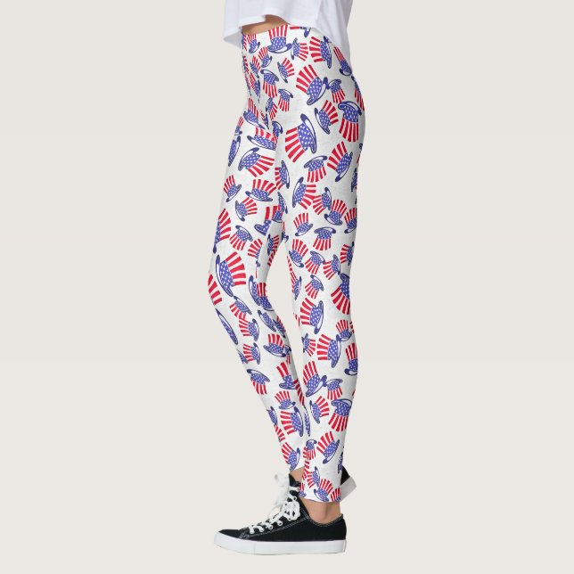 Leggings Chapeaux supérieurs patriotiques (Gauche)