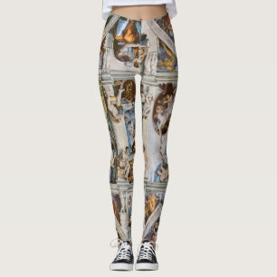 Leggings Chapelle Sixtine au plafond Michelangelo