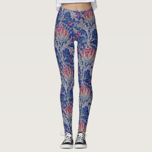 Leggings chardon rose bleu