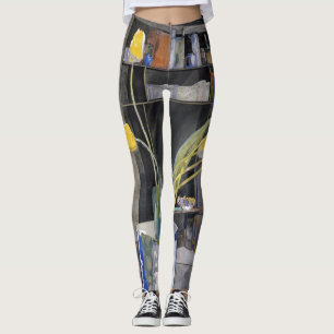 Leggings Charles Rennie Mackintosh - Tulipes jaunes