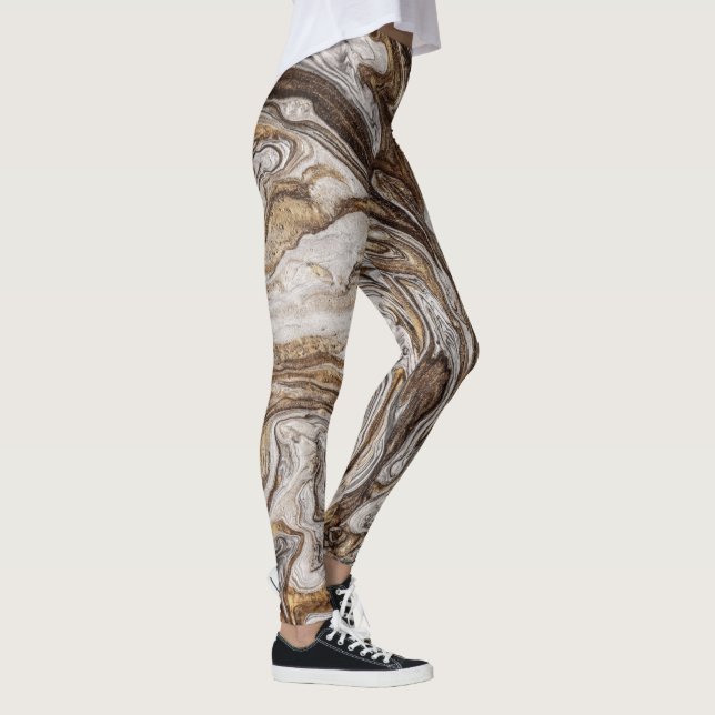 Leggings charme 001 couleurs brunes liquides (Droite)