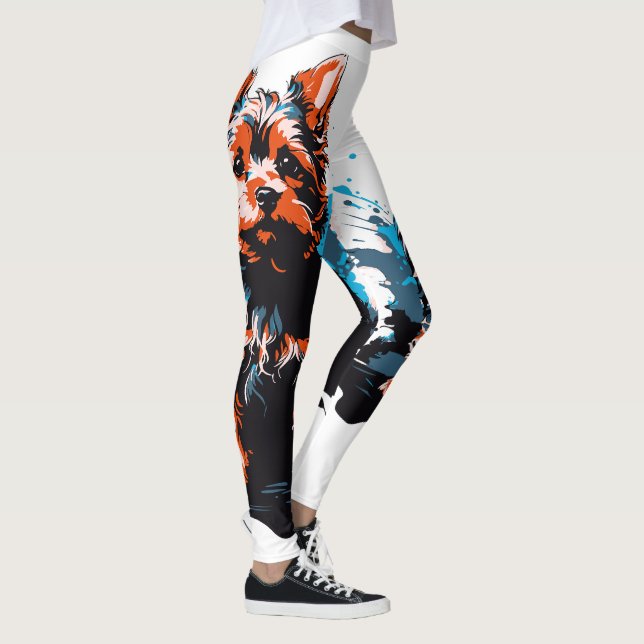 Leggings Charme mettant en valeur le Yorkshire Terrier (Droite)