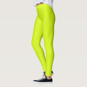 Leggings Chartreuse Jaune (couleur unie)