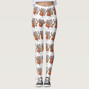 Leggings Chat de pizza ! Guêtres