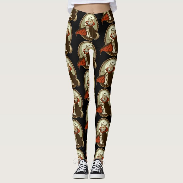 Leggings Chat d'Halloween, Comte Catula (Devant)