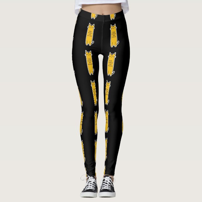 Leggings Chat Mignon avec la Chaleur des Moustaches Design  (Devant)