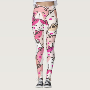 Leggings Chat Motif Drôle Animaux de compagnie colorés