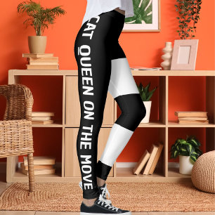 Leggings Chat noir blanc personnalisé Maman mignonne Gym am