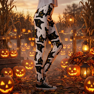 Leggings Chat noir mignon Halloween