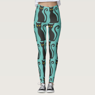 LEGGINGS CHAT NOIR YOGA PANTS LEGINGS