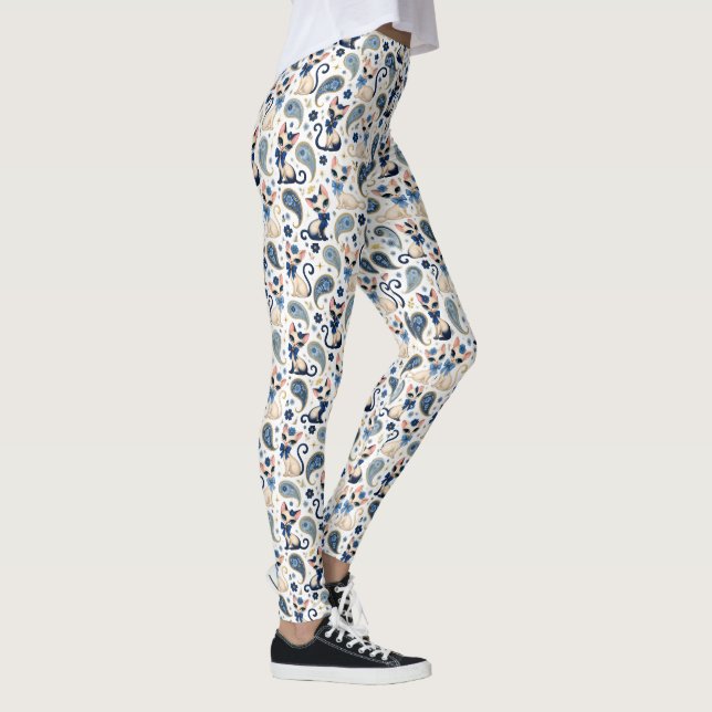 Leggings Chat Paisley vintage 1960  (Droite)