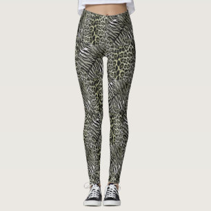Leggings Chat rayé à pois tendance peau de tigre léopard