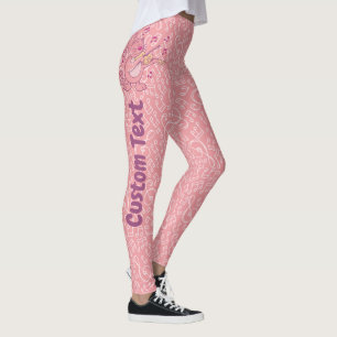 Leggings Chat rose avec pattes de violon