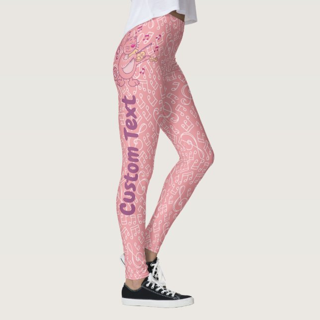 Leggings Chat rose avec pattes de violon (Droite)
