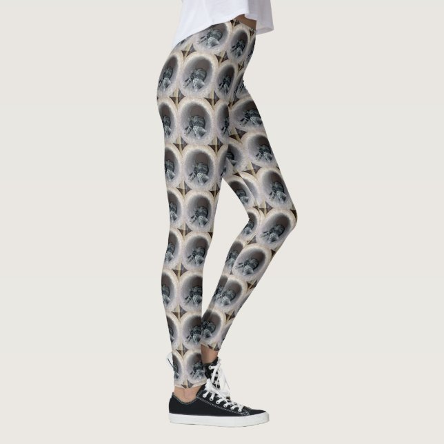 Leggings Chat Sleepy Kitty par Shirley Taylor (Droite)