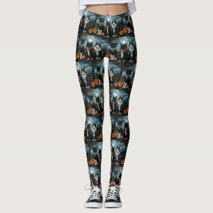 Leggings Chat Smoking Halloween Effrayant