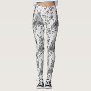Leggings Château de la Fairytale en Niveaux de gris avec fr