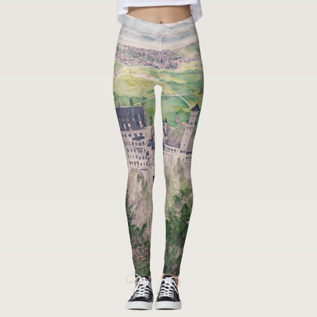 Leggings Château Retro Neuschwanstein en Allemagne (Devant)