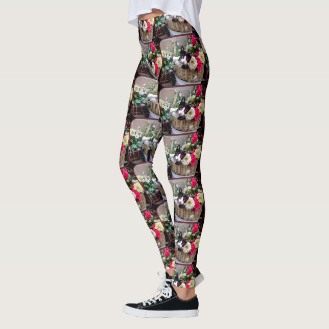 Leggings Chaton dans un panier (Gauche)