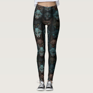 Leggings Chats Beau Dark Personnaliser les amoureux Personn