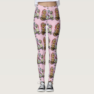 Leggings Chats Casquettes de Noël