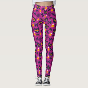 Leggings CHATS éffrayants ET CANDY CORN HALLOWEEN