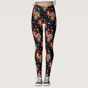 Leggings Chats et chatons dans les vaisseaux spatiaux OVNI
