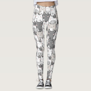 Leggings Chats Motif Cute Kawaii sans joint