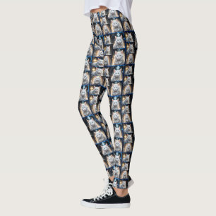Leggings Chats Perses Portant Des Diamants Photo Collage,