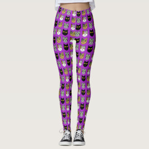 Leggings Chats sur les guêtres pourpres