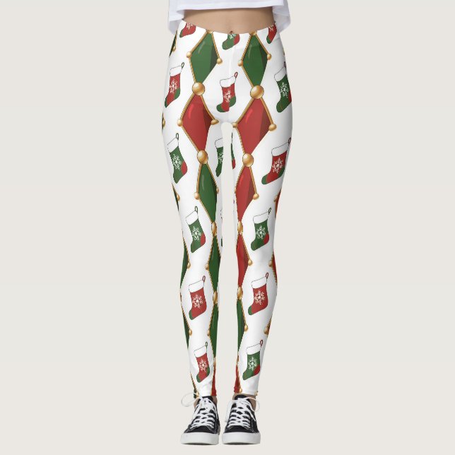 Leggings Chaussette de Noël  (Devant)