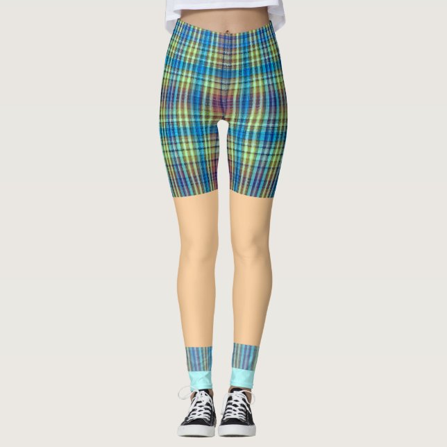 Leggings Chaussettes de golf amusant motif (Devant)